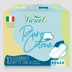 Absorbante de noapte extra lungi din bumbac bio