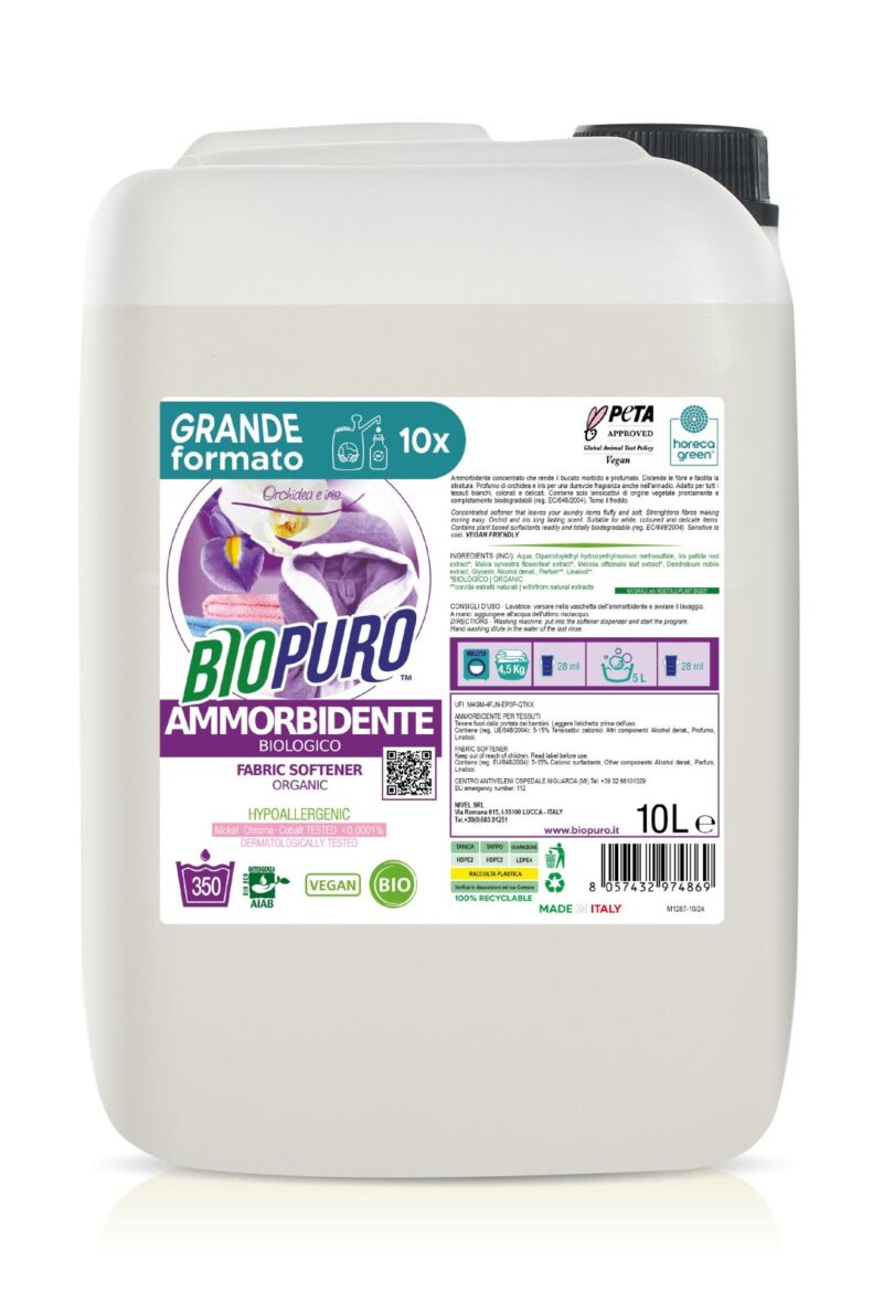 Balsam pentru rufe cu iris si orhidee hipoalergen ecologic 10l Biopuro
