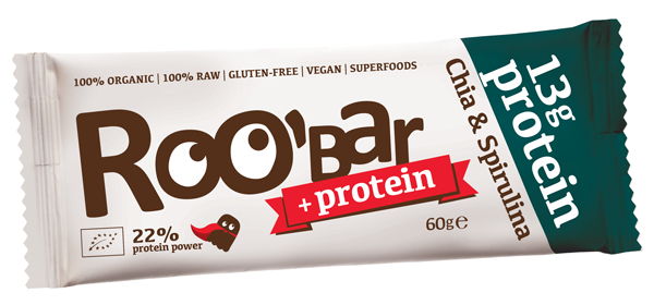 Baton proteic cu chia si spirulina raw eco 60g Baton proteic cu chia si spirulina raw eco 60g