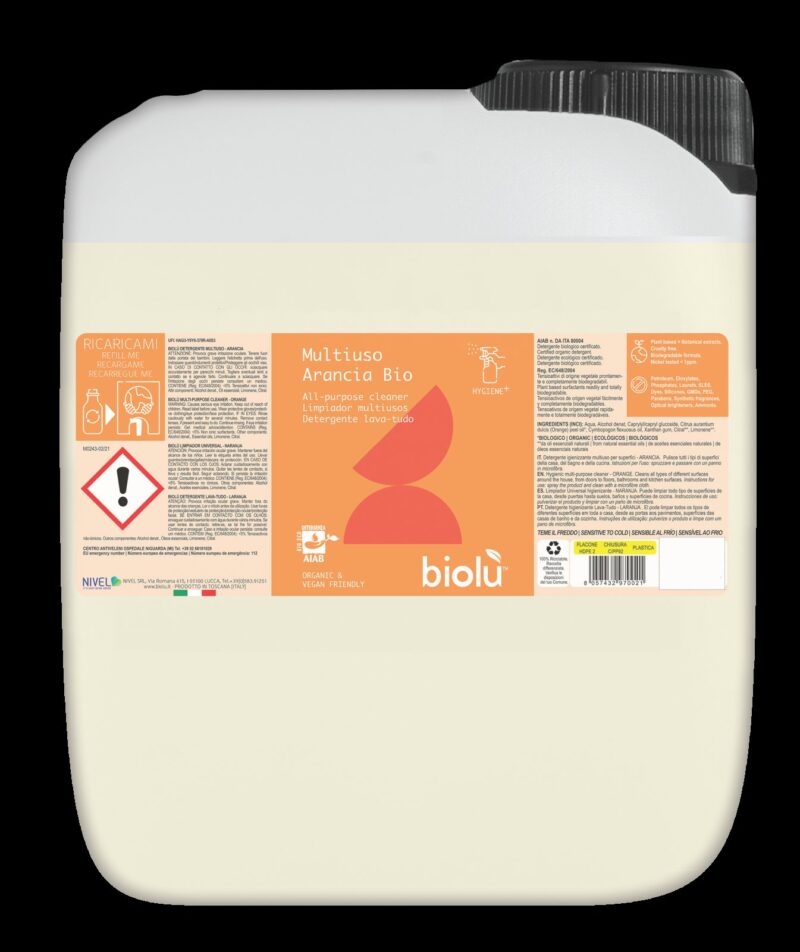 Biolu detergent ecologic universal cu ulei de portocale 5L Biolu detergent ecologic universal cu ulei de portocale 5L