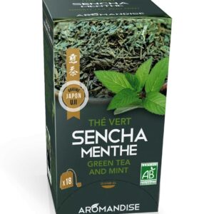 Ceai verde Sencha cu menta bio 18 pliculete x 2g