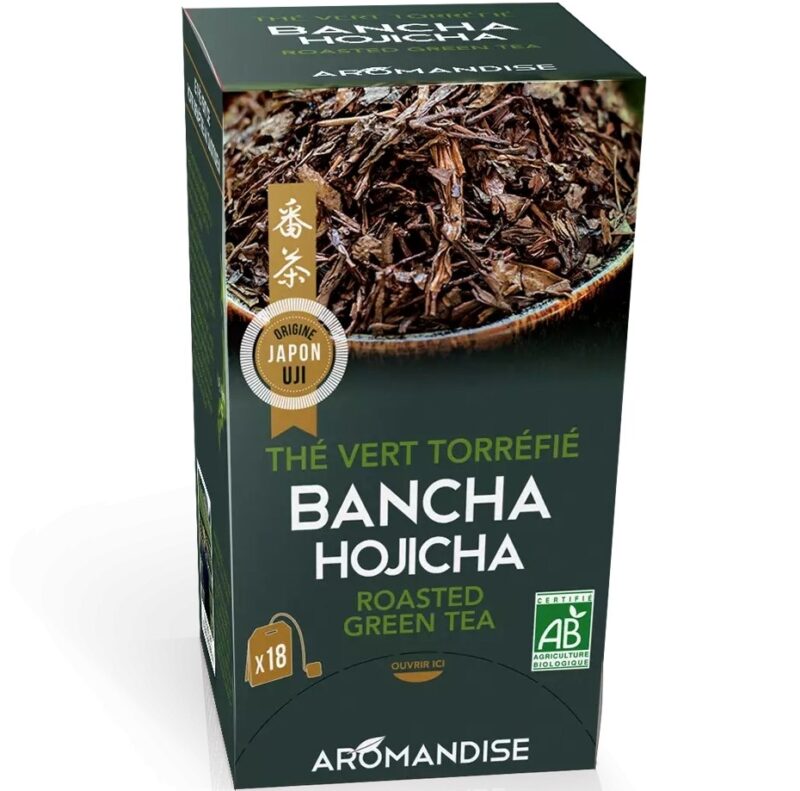 Ceai verde prajit Bancha Hojicha bio 18 pliculete x 2g