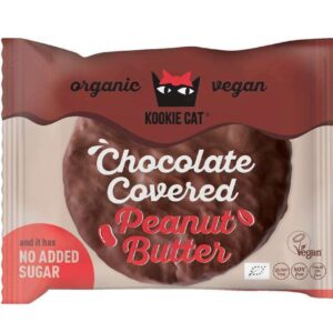 Cookie invelita in ciocolata cu crema de arahide fara gluten bio 50g