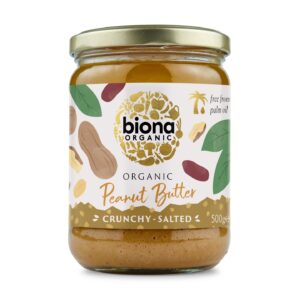 Crema de arahide crunchy cu sare eco 500g Biona