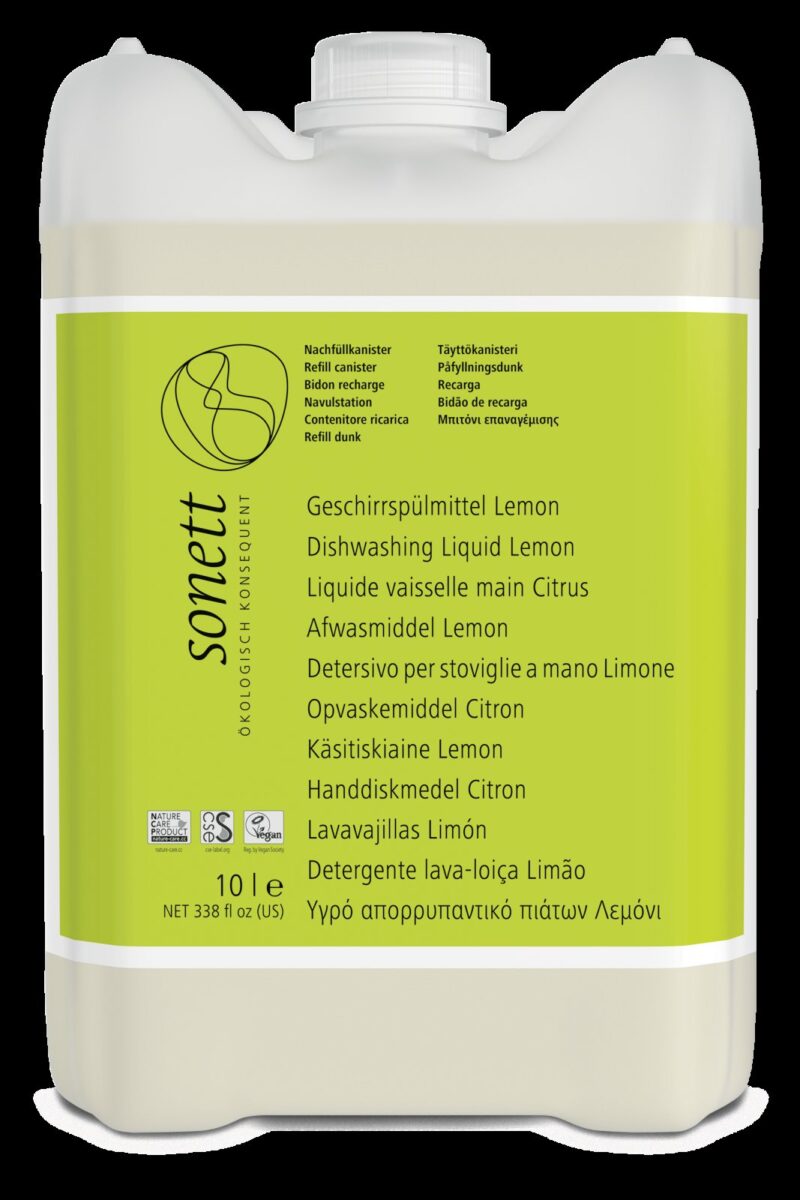Detergent lichid pentru vase cu lamaie ecologic 10l Sonett Detergent lichid pentru vase cu lamaie ecologic 10l Sonett