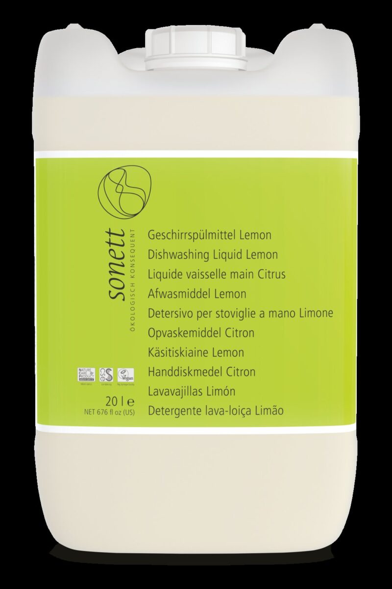 Detergent lichid pentru vase cu lamaie ecologic 20l Sonett Detergent lichid pentru vase cu lamaie ecologic 20l Sonett