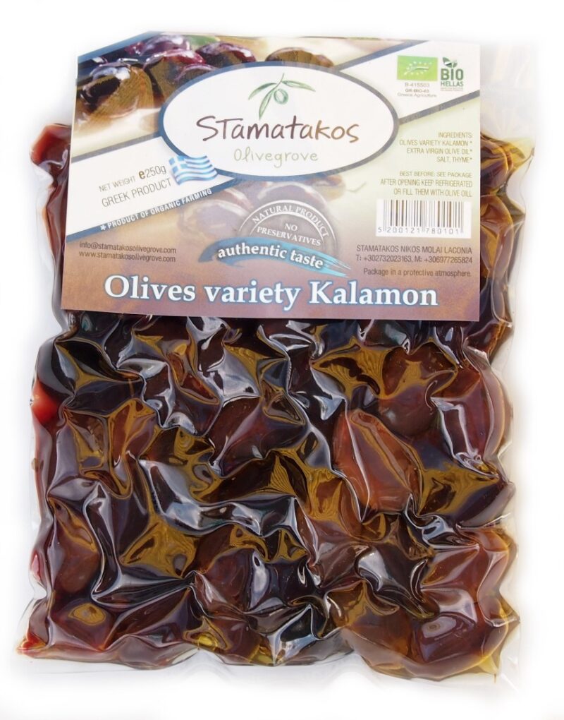 Masline Kalamata vidate bio 250g Stamatakos Masline Kalamata vidate bio 250g Stamatakos