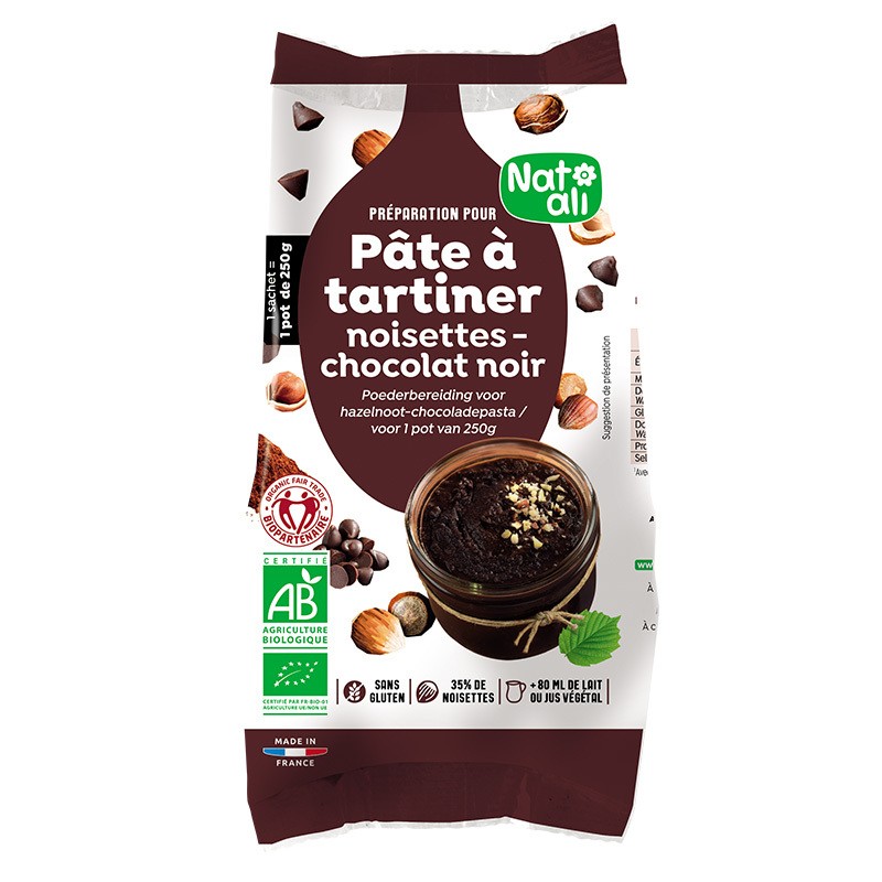 Mix pentru crema tartinabila alune si ciocolata neagra Mix pentru crema tartinabila alune si ciocolata neagra