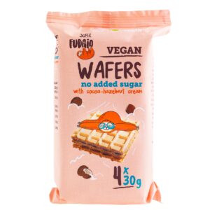 Napolitane cu cacao si alune de padure bio 120g Super Fudgio