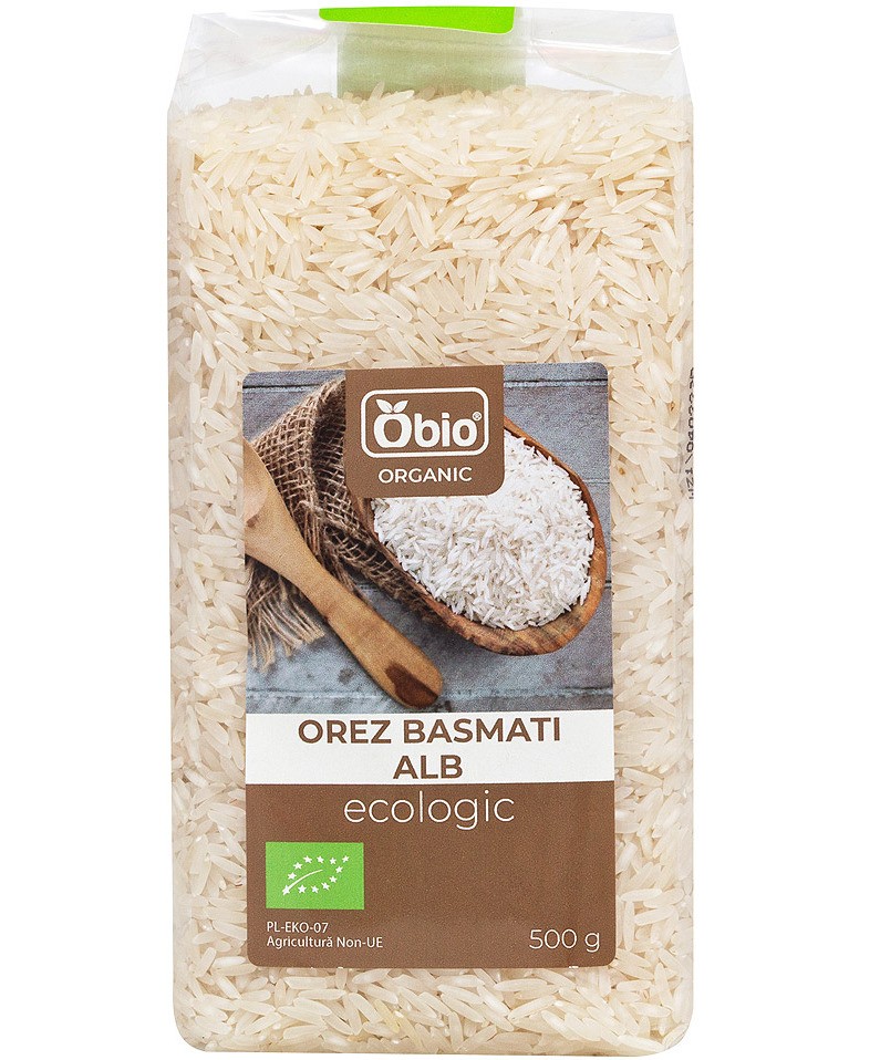 Orez basmati alb bio 500g Obio Orez basmati alb bio 500g Obio