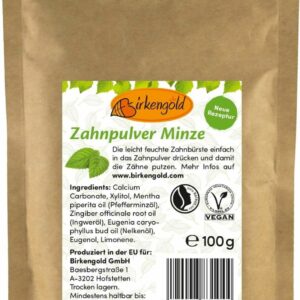 Pasta de dinti pudra cu menta fara flour refill