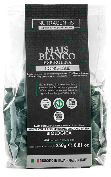 Paste din faina de porumb alb cu spirulina bio fara gluten Paste din faina de porumb alb cu spirulina bio fara gluten