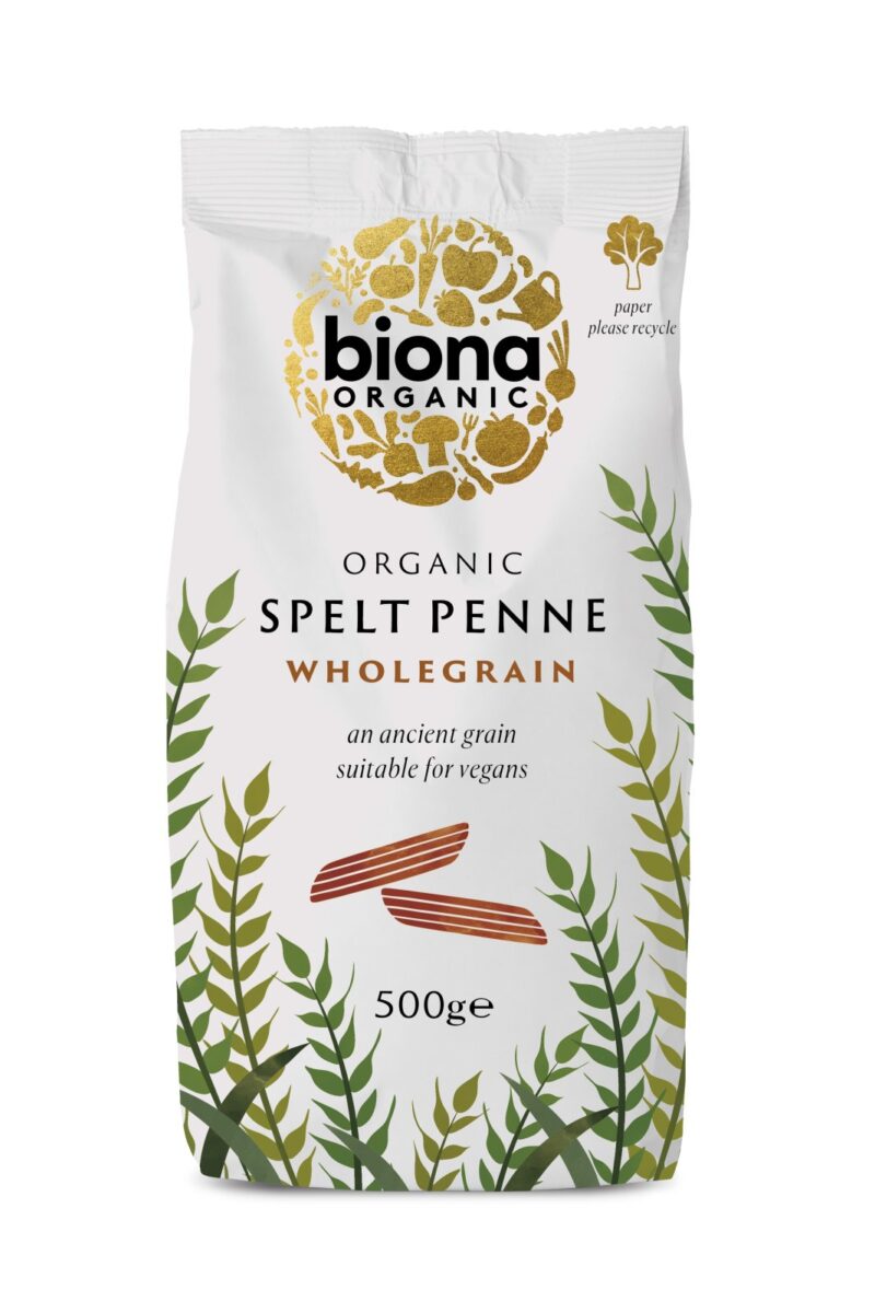Penne din grau spelta integral eco 500g Biona Penne din grau spelta integral eco 500g Biona