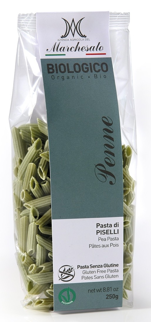 Penne din mazare verde fara gluten Penne din mazare verde fara gluten