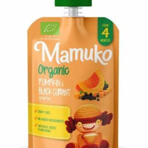 Piure de dovleac si coacaze bio 100g Mamuko