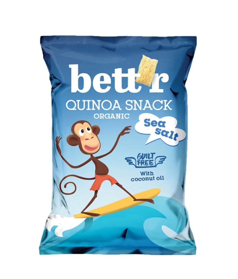 Quinoa snack cu sare bio 50g Bettr Quinoa snack cu sare bio 50g Bettr