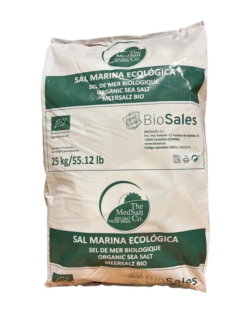Sare de mare fina bio 25KG The MedSalt Co