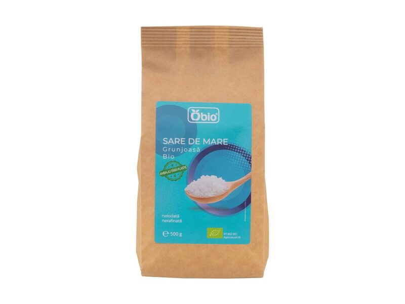 Sare de mare grunjoasa bio 500g Obio Sare de mare grunjoasa bio 500g Obio