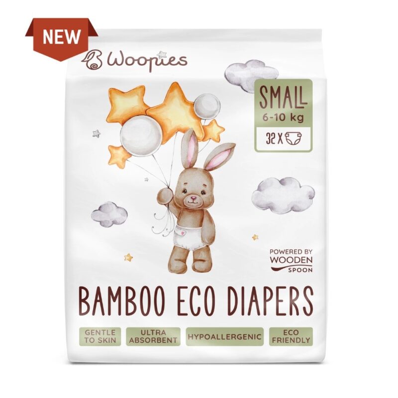 Scutece ECO cu fibre de bambus S (6-10 kg)