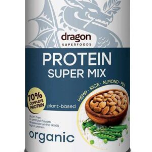 Shake proteic super mix bio 500g Dragon Superfoods 70% proteine