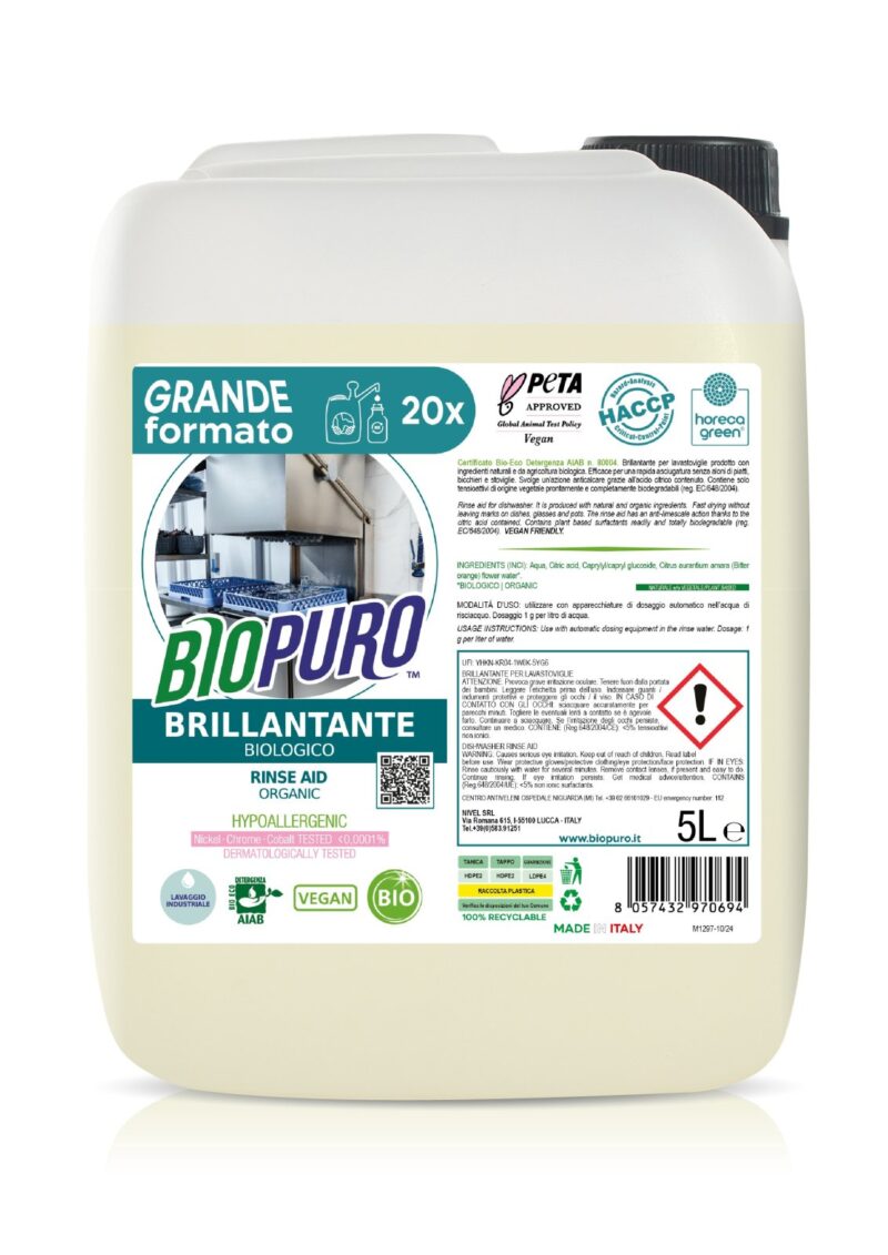 Solutie de clatire pentru masina de spalat vase hipoalergena ecologica 5l Biopuro Solutie de clatire pentru masina de spalat vase hipoalergena ecologica 5l Biopuro