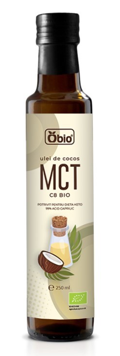Ulei de cocos mct c8 bio 250ml Obio Ulei de cocos mct c8 bio 250ml Obio