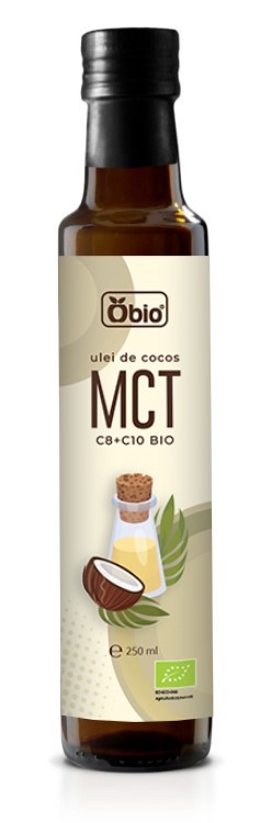 Ulei de cocos mct c8 + c10 bio bio 250ml Obio Ulei de cocos mct c8 + c10 bio bio 250ml Obio