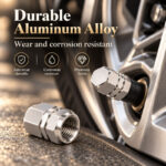 Set-4-Capace-Hexagonale-Decorative-pentru-Valva-Auto-Aluminiu-18-cm-Argintiu-7